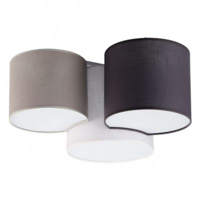 TK Lighting plafon Mona 3xE27 czarno/biało/szary 4183 (4183)